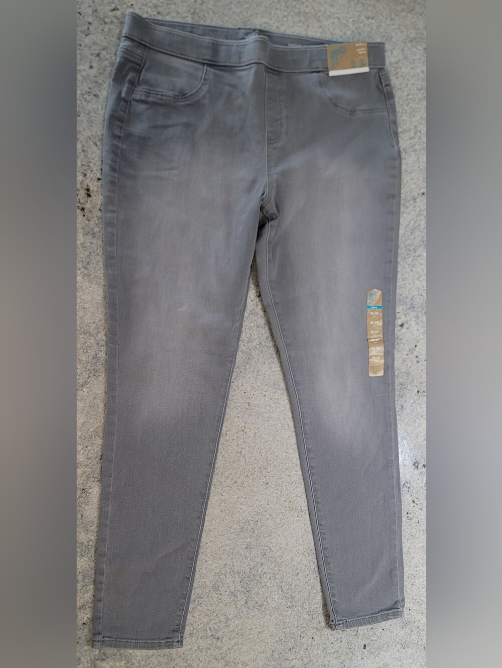 There Abouts Allison Wash Gray Stetch Women 18.5 Plus Super Flex Jegging NWT